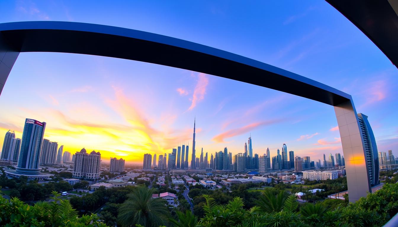 Dubai skyline view