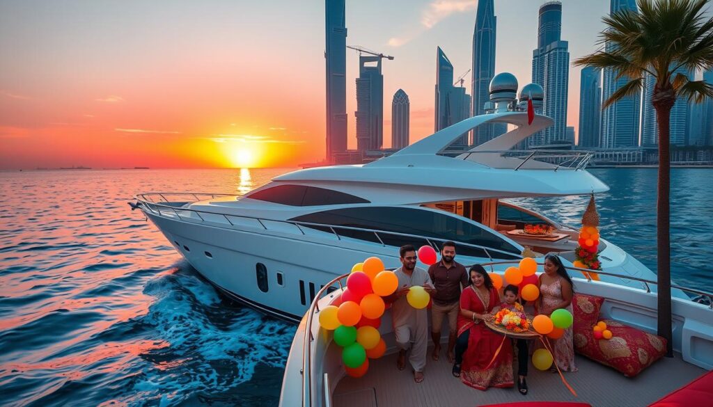 Family celebration yacht Dubai