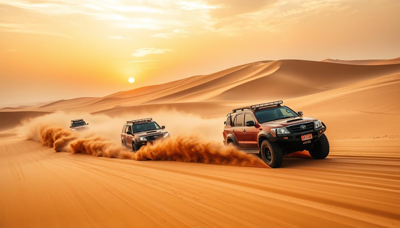 High-speed dune bashing Dubai