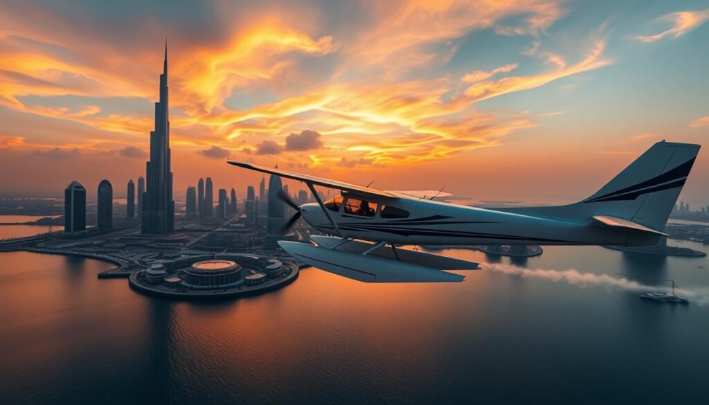 Wedding anniversary seaplane Dubai