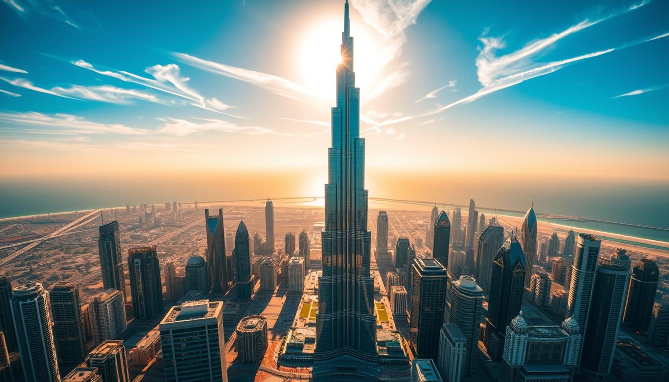 Burj Khalifa aerial view