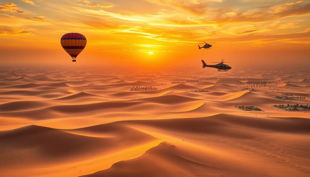 Dubai desert aerial adventures, best seasons for flying Dubai, adventure timing