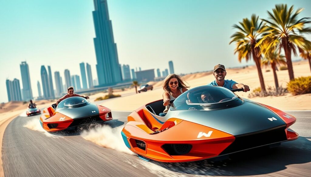 Dubai family jet car adventures