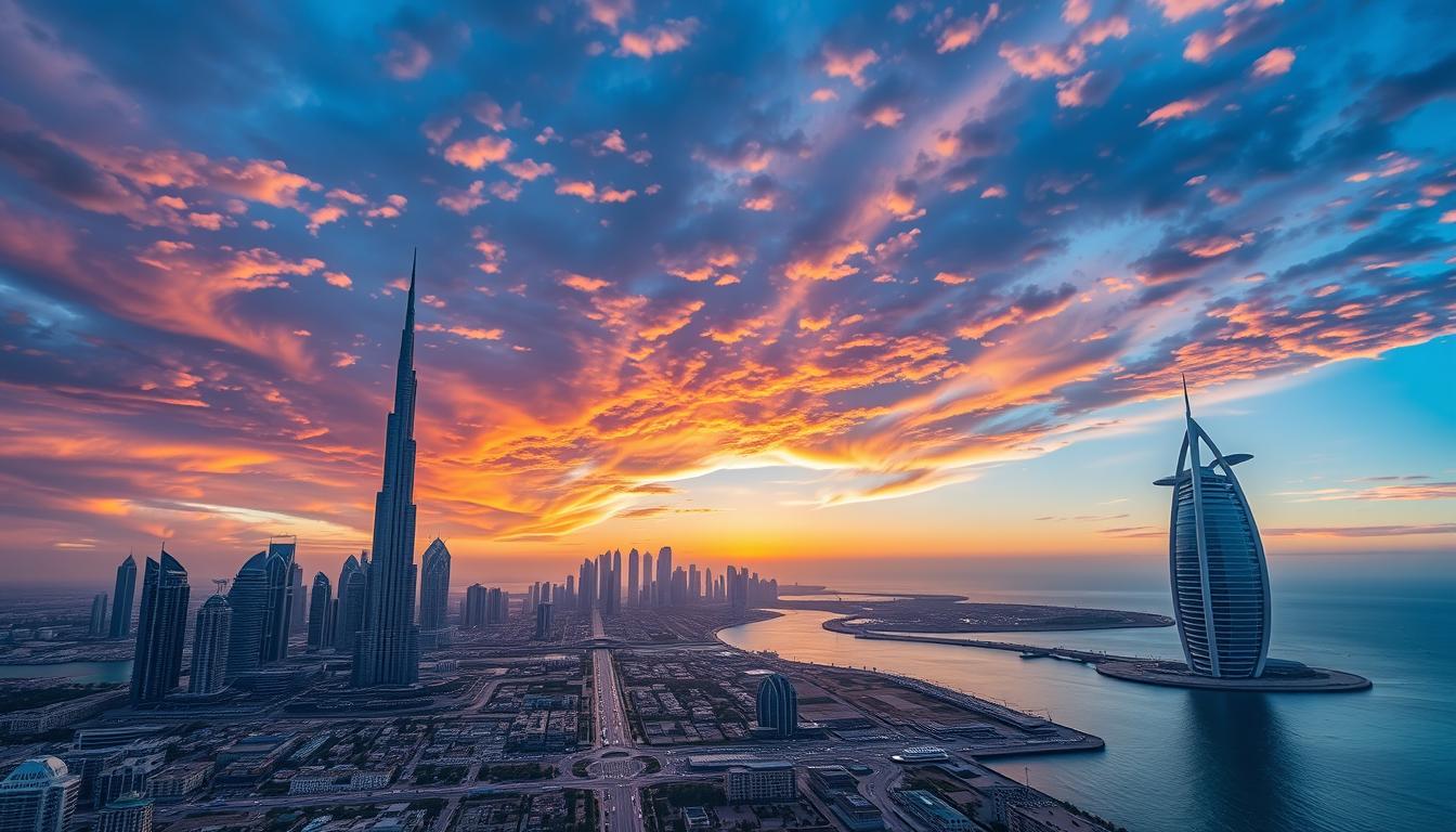 Dubai skyline from above