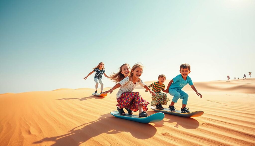 Family-friendly sandboarding Dubai