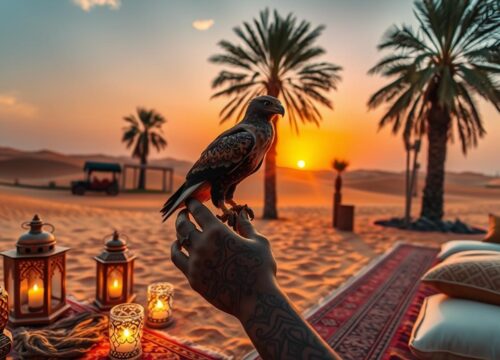 Experiencing Henna and Falconry on a Luxury Desert Safari