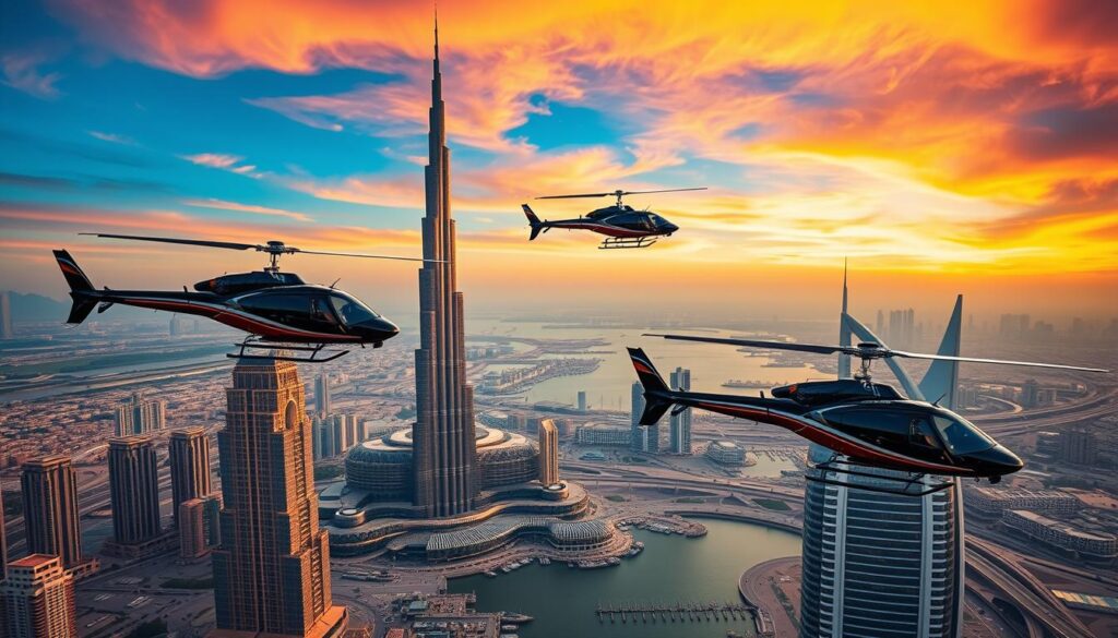 Luxury helicopter tour Dubai comparison