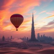 adventure hot air balloon Dubai, sunrise balloon ride Dubai