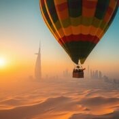 adventure hot air balloon Dubai, sunrise balloon ride Dubai