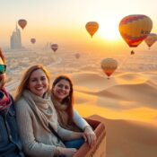 family hot air balloon rides Dubai, safe balloon rides for kids, Dubai balloon