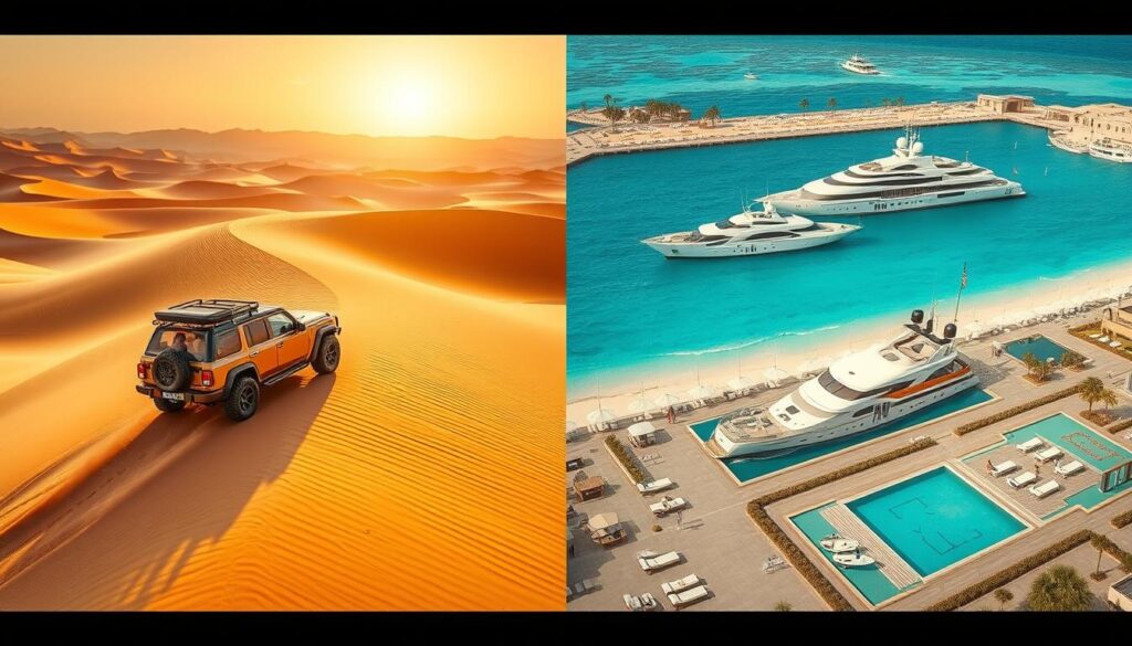 luxury desert and water adventures Dubai