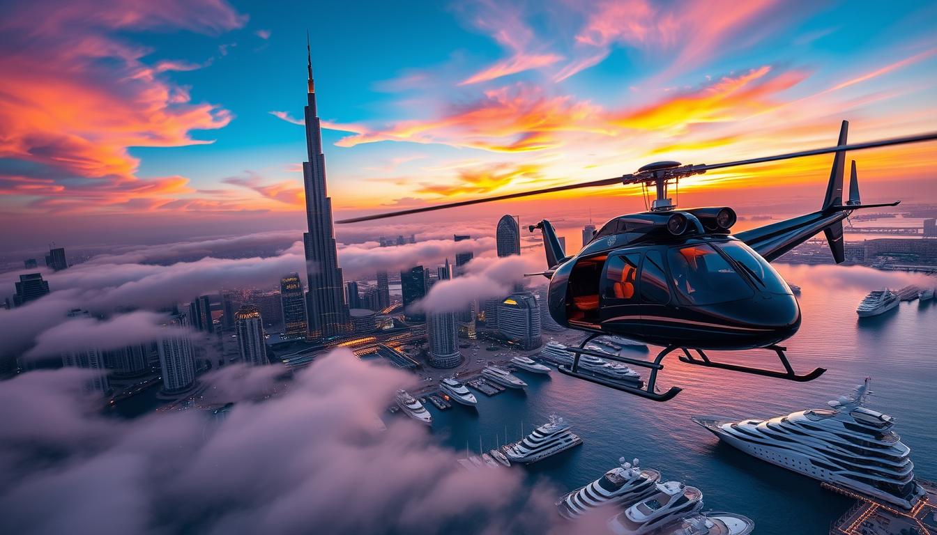 luxury helicopter tour Dubai