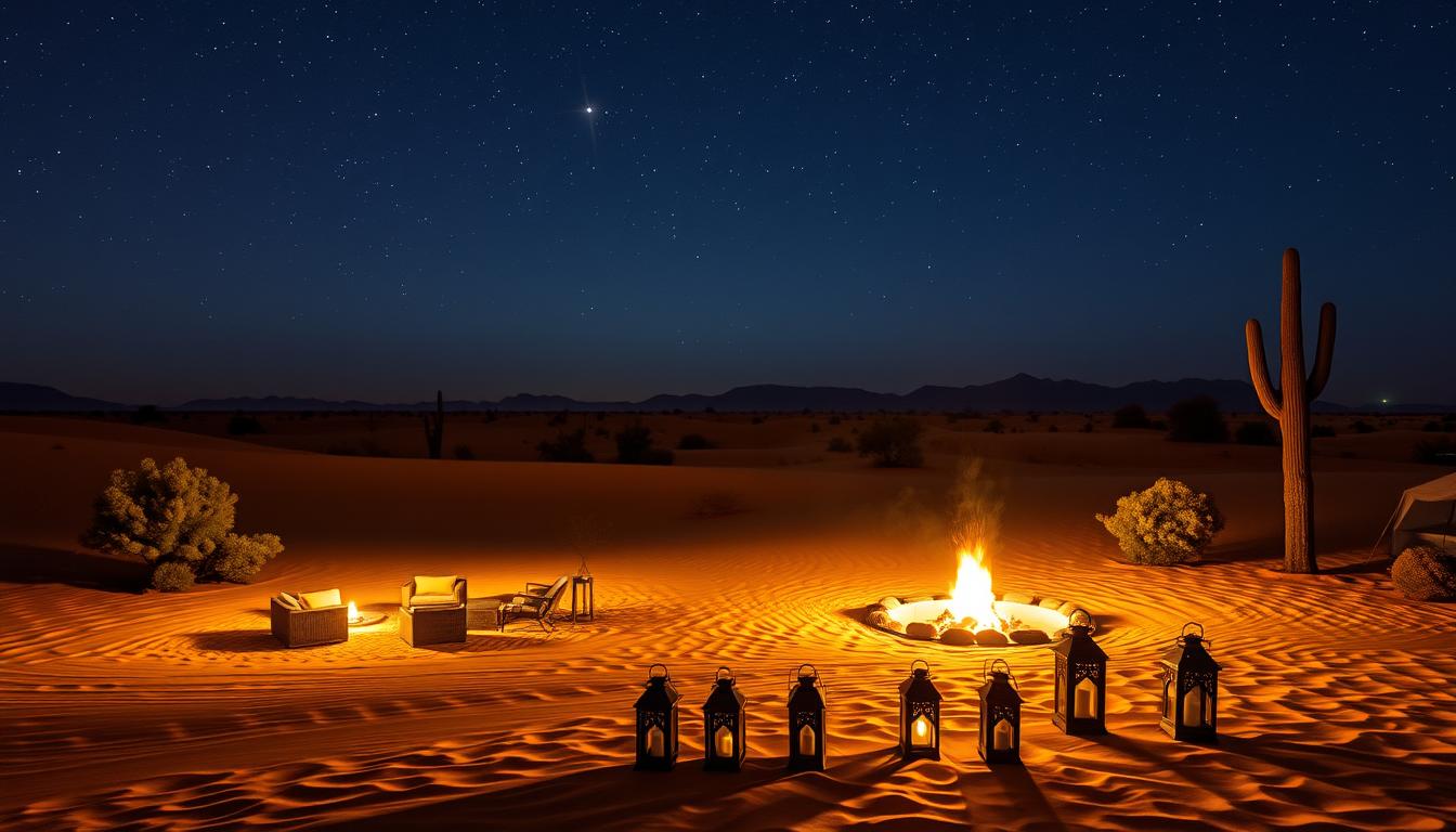 night desert safaris summer, cool nightlife Dubai, evening desert activities