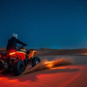 night quad biking Dubai, evening quad tours, Dubai nightlife activities