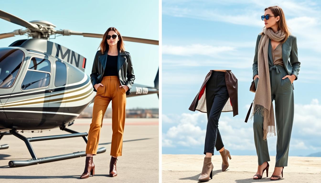 stylish helicopter ride outfits