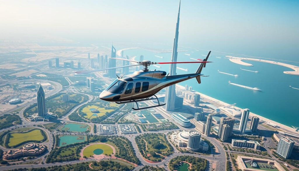 sustainable luxury helicopter tours Dubai