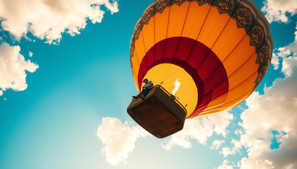 Can you sit on top of a hot air balloon?