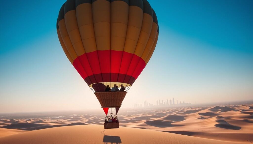 How long is the hot air balloon ride in Dubai?