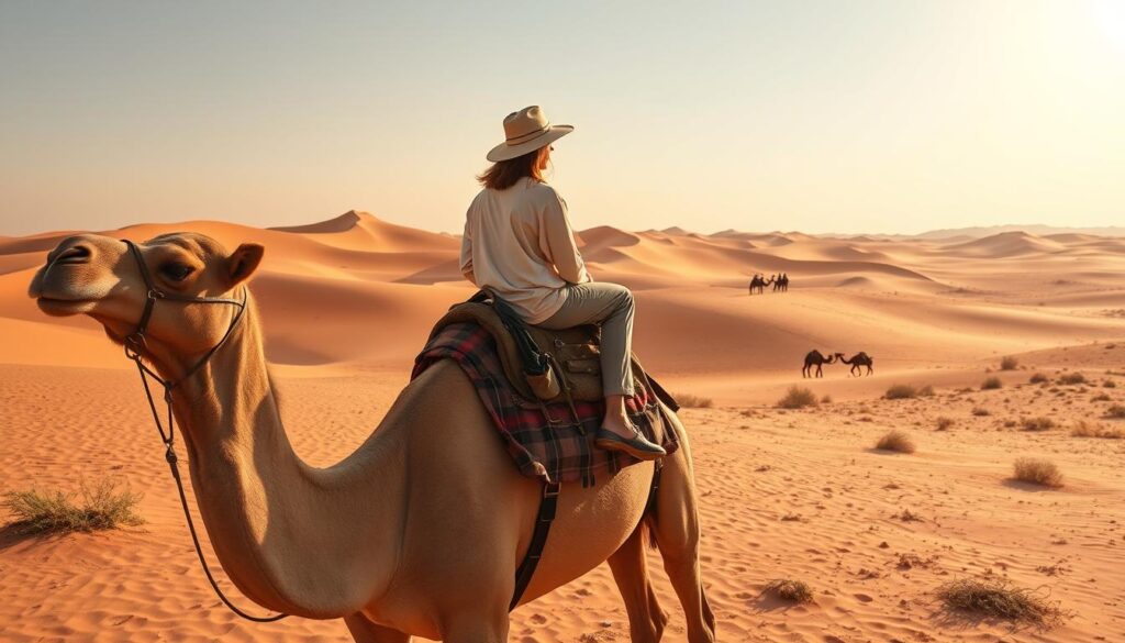 How should I dress for a camel ride?