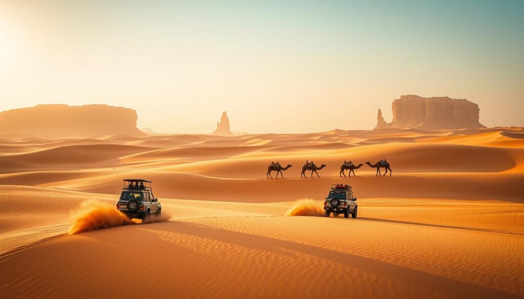 What is included in the desert safari package?