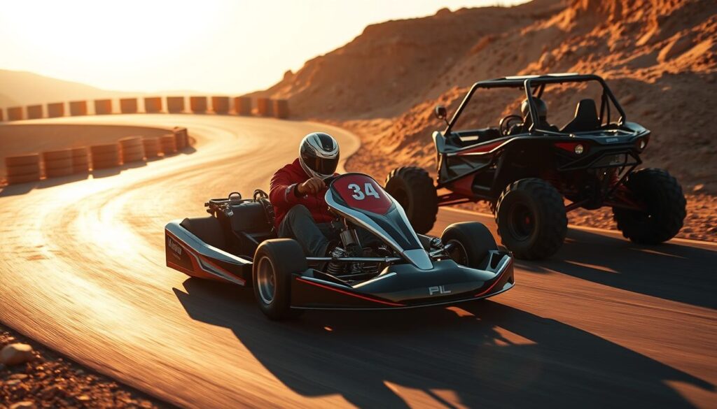 What is the difference between a go kart and a dune buggy?