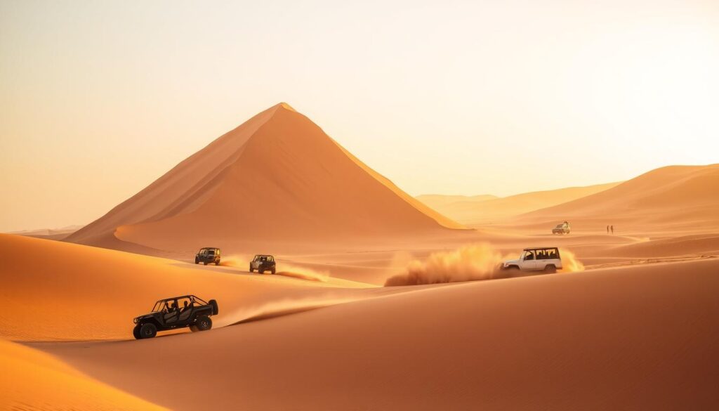 What is the difference between dune bashing and desert safari?