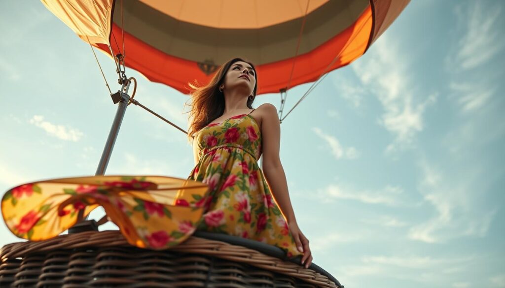 What to wear on a hot air balloon for a woman?