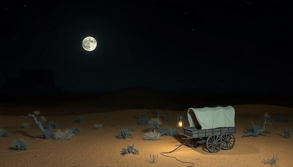 Why don't people travel at night in the desert?
